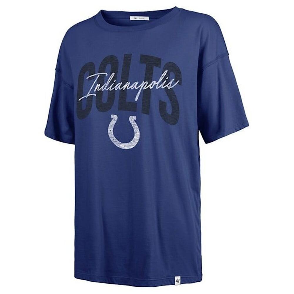 47 INDIANAPOLIS COLTS WOMENS BLUE SADIE SHORT SLEEVE T-SHIRT SIZE SMALL NWT